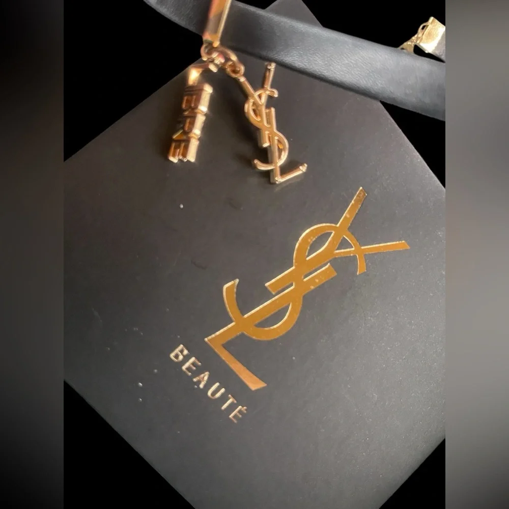 NEW in Box Yves Saint Laurent VIP Black and Gold Women's Vegan Leather Bracelet - Picture 5 of 9